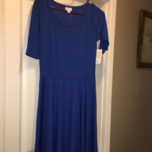lularoe Medium Nichole Blue Dress NWT